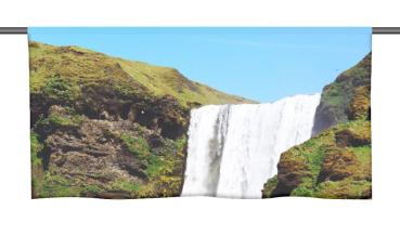 Seljalandsfoss Island, Cafehausgardine